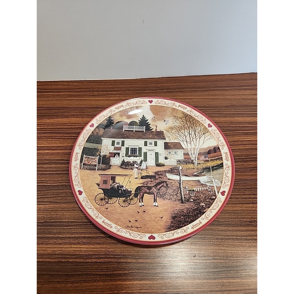 Bradford Exchange Charles Wysocki's Hometown Memories Birch Point‎ Cove Plate